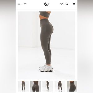 Lazuli Label Scrunch Seam Leggings - Small - Taupe Brown